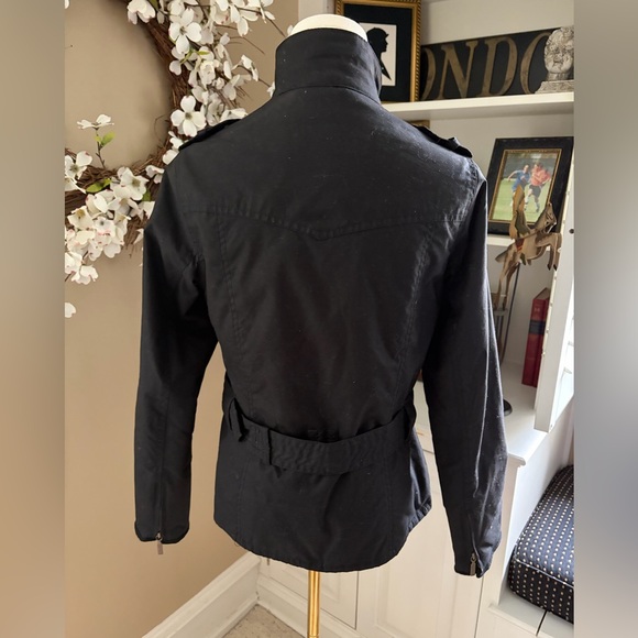 Barbour Belted Waxed Cotton Matlock Jacket with Faux Shearling Sherpa - Picture 8 of 12